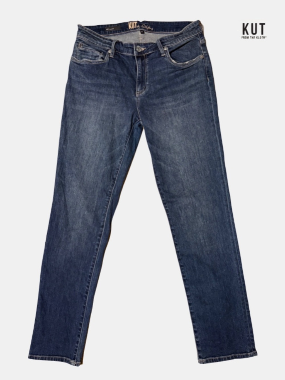 Kut from The Kloth womens jeans size 6 Katy boyfriend mid rise dark wash stretch - Picture 2 of 11